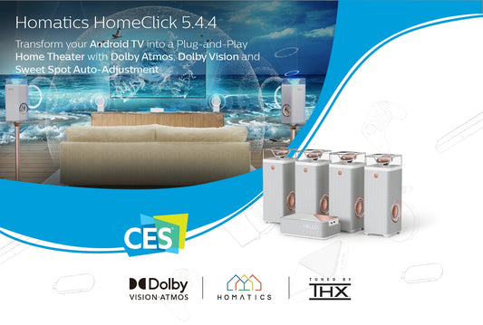 Homatics HomeClick 5.4.4: Transform your Android TV into a Plug-and-Play Home Theater with Dolby Atmos, Dolby Vision and Sweet Spot Auto-Adjustment